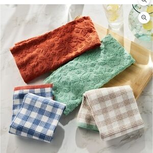 Pioneer Woman Gingham Woven Kitchen Towels, Multicolor, 18" x 28", Set of 4